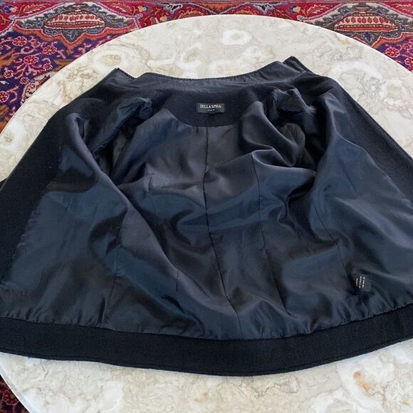 Della Spiga Zippered Black Tailored Wool Jacket - Picture 15 of 15